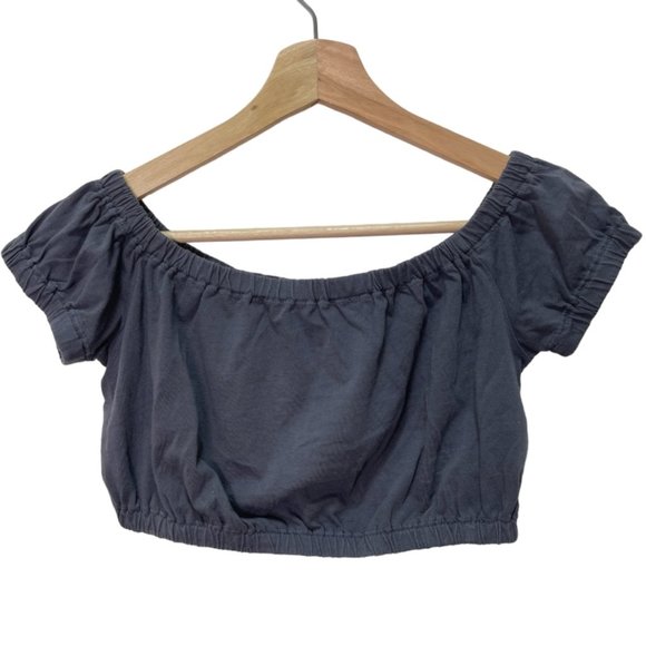 Aritzia Wilfred Adelisa Off-the-Shoulder Cropped T-Shirt sz S - Picture 1 of 7